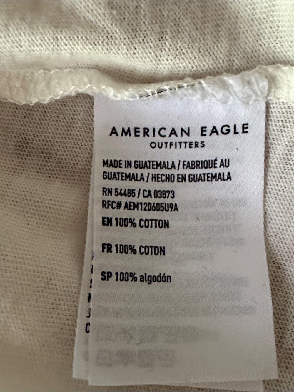 American Eagle Outfitters off white Graphic Tee with Yellow Tiger Print medium - Picture 6 of 13